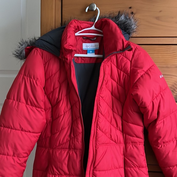 Columbia Women’s Puffer Parka Jacket Coat Size Small Red - Picture 9 of 9